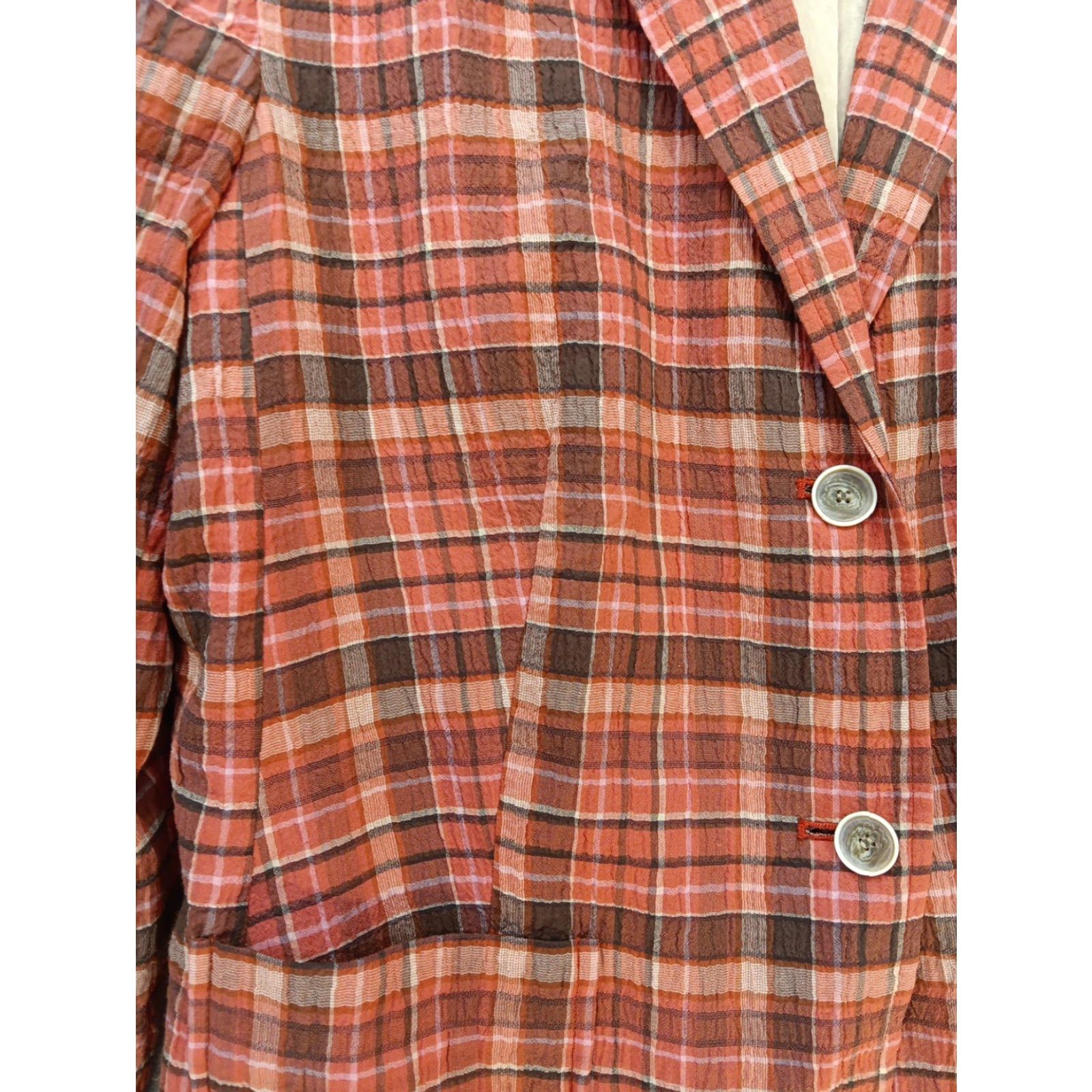 Talbots Talbots Blazer Women 14 Multicolor Plaid Cotton Blend Womens Size XL / US 12-14 / IT 48-50 - 5 Thumbnail