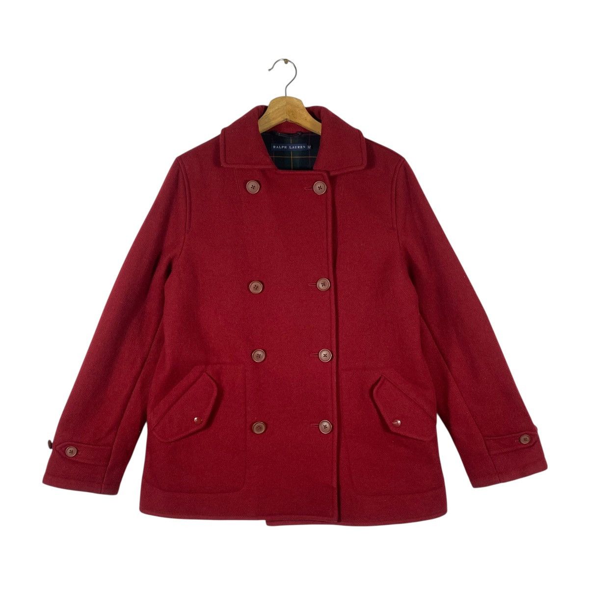 Vintage Ralph Lauren Double Coat Half Coat 3F Size Red