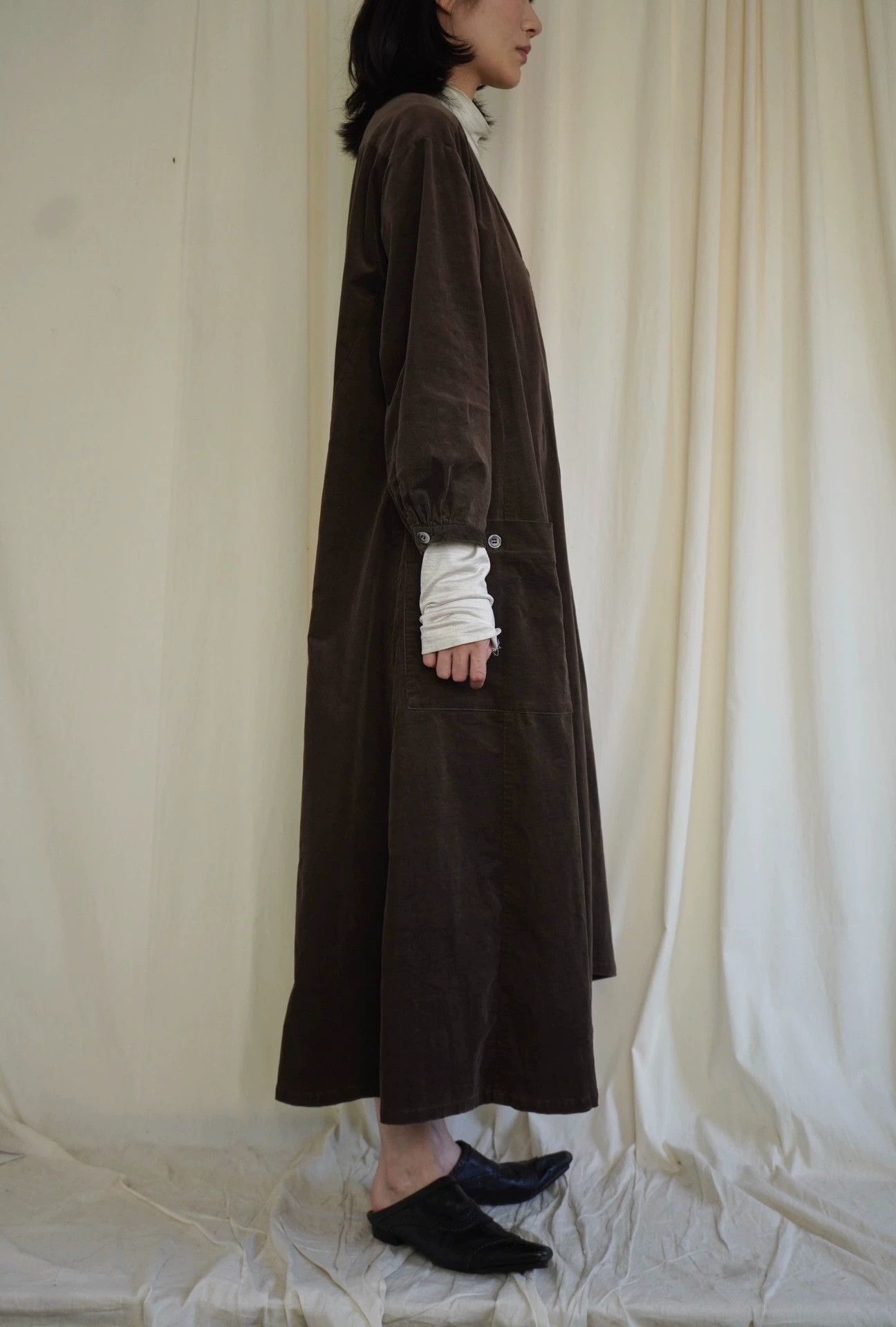 Y's Y's 1980s Living Corduroy Asymmetric Robe Size ONE SIZE - 3 Thumbnail