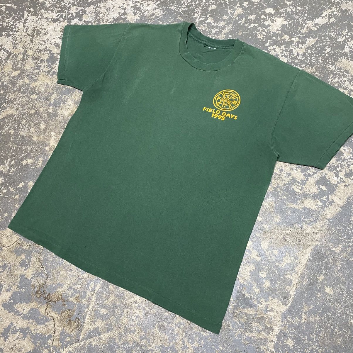 Vintage Vintage Green Faded Field Days Apalachin NY USA 1995 Tshirt Size US L / EU 52-54 / 3 - 2 Thumbnail