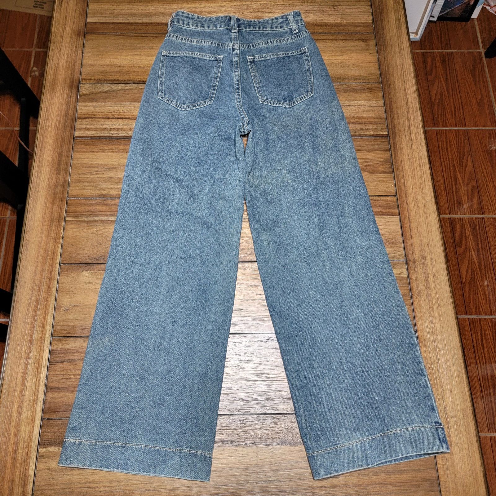 Other Dazy Wide Leg Dark Blue Denim Jeans - Size Small Size 24" / US 00 / IT 34 - 3 Thumbnail