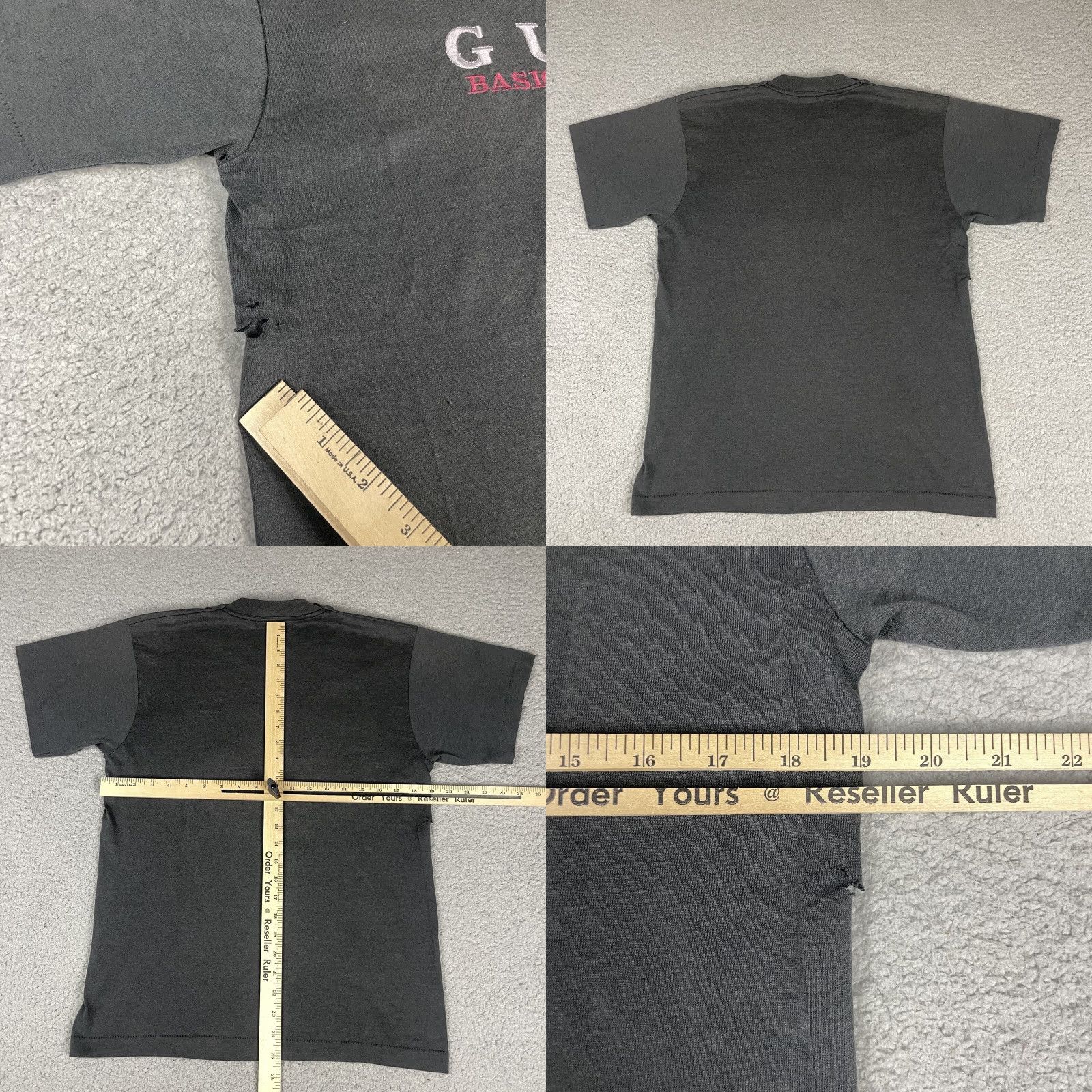 Guess VINTAGE GUESS TSHIRT Adult Medium Black Logo 90s Hip Hop Grunge Retro Mens M Size US M / EU 48-50 / 2 - 8 Thumbnail