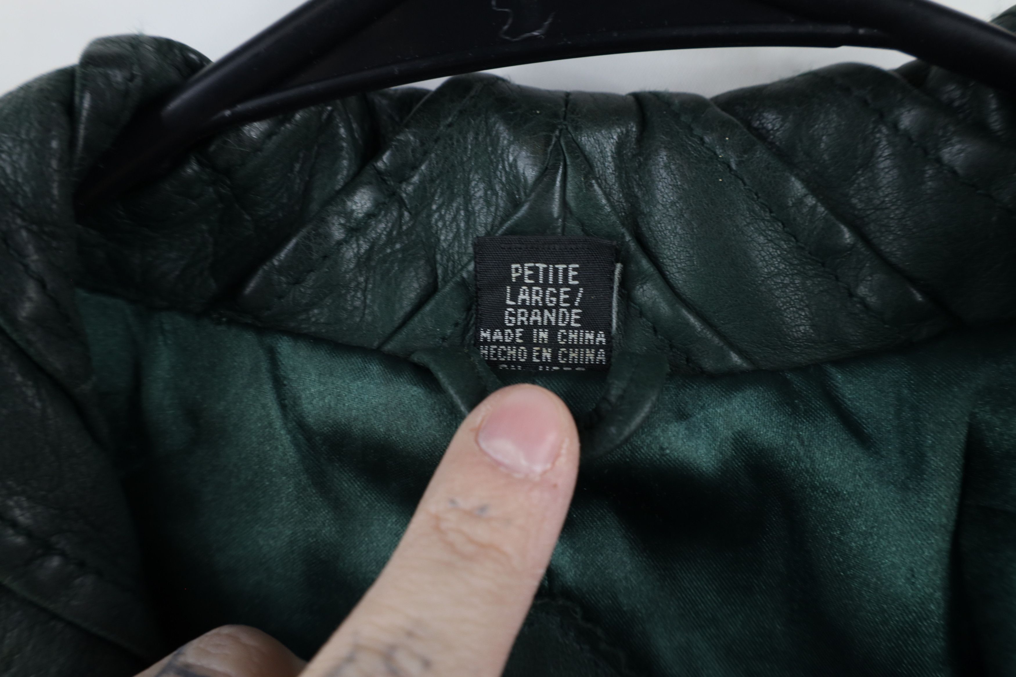 Vintage Vintage 90s Streetwear Leather Full Length Trench Coat Green Size L / US 10 / IT 46 - 9 Thumbnail