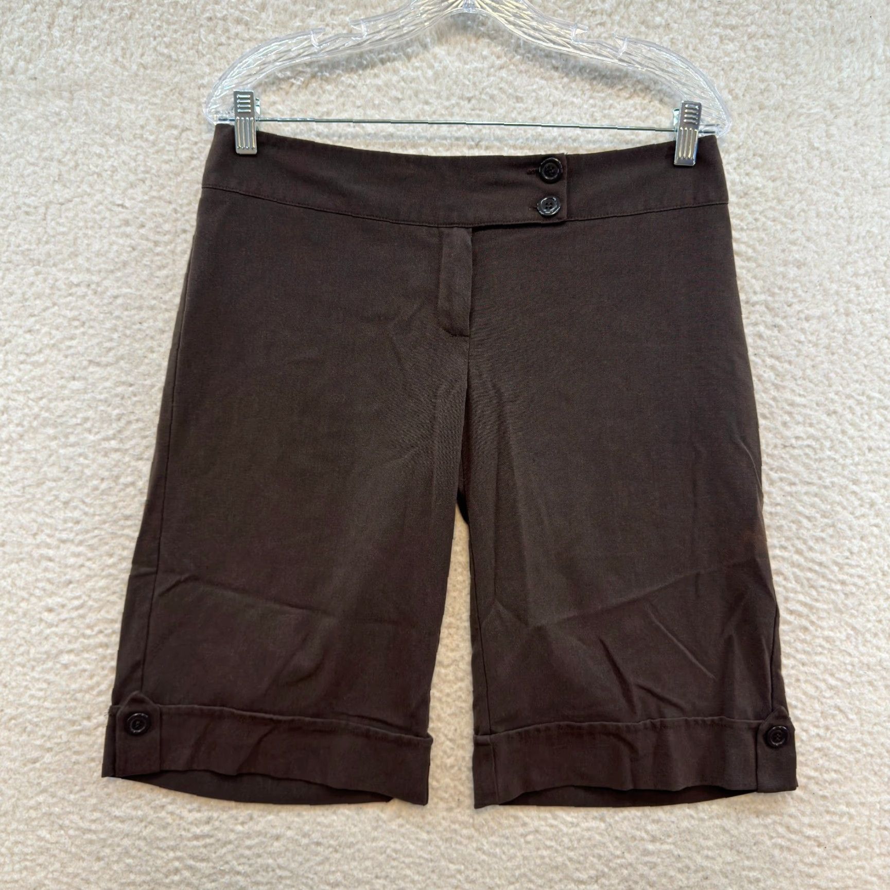 Vintage VINTAGE Capri Trouser Pant 12 Brown Office Grunge Bermuda 90s Y2K Spring Street Womens Size 34" / US 12 / IT 48 - 2 Thumbnail