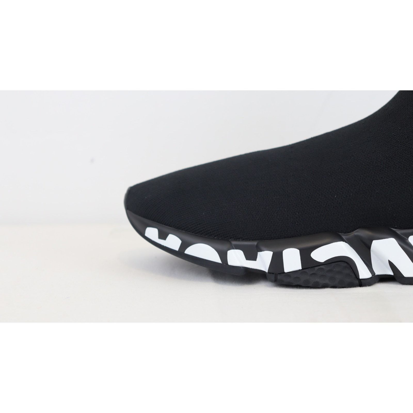Balenciaga o1rshd1 Q.2 / Knit Graffiti Speed LT Graffiti Sneakers Black Size US 12 / EU 45 - 4 Thumbnail