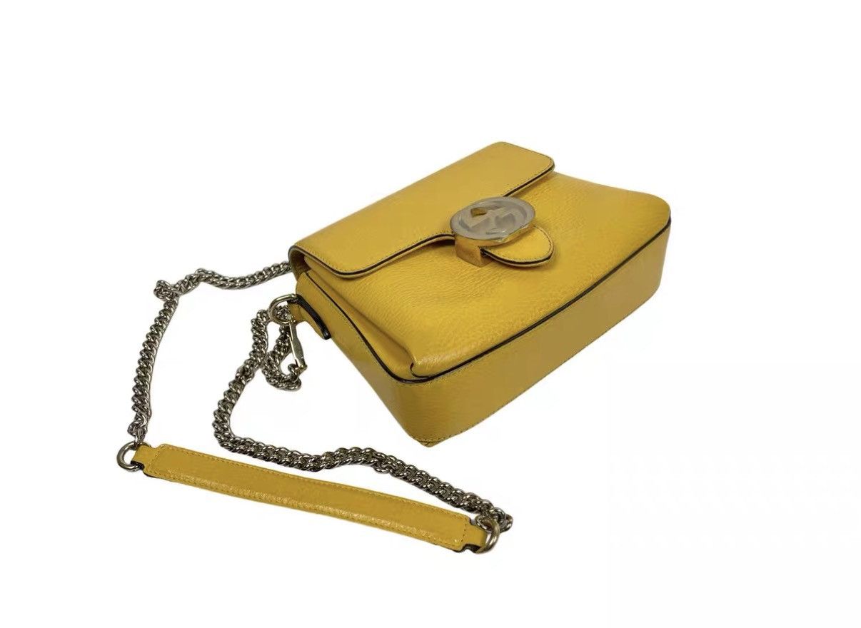 Gucci Gucci Interlocking GG Yellow Litchi Leather Organ Bag J31 Size ONE SIZE - 4 Thumbnail