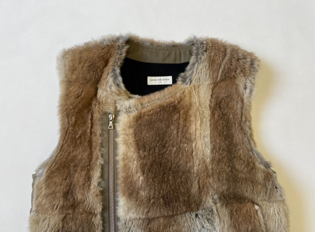 Dries Van Noten A/W 10 Rabbit Fur Biker Vest Size US S / EU 44-46 / 1 - 3 Thumbnail