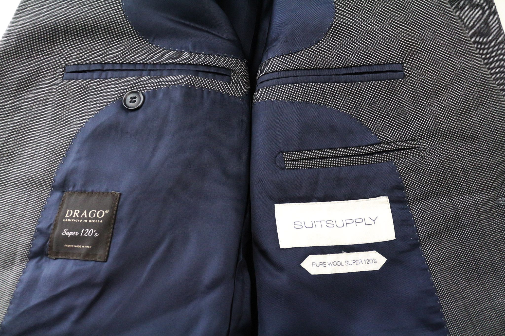 Suitsupply NAPOLI UK40R Grey Wool Super 120's Blazer 74081 Size 40R - 6 Thumbnail