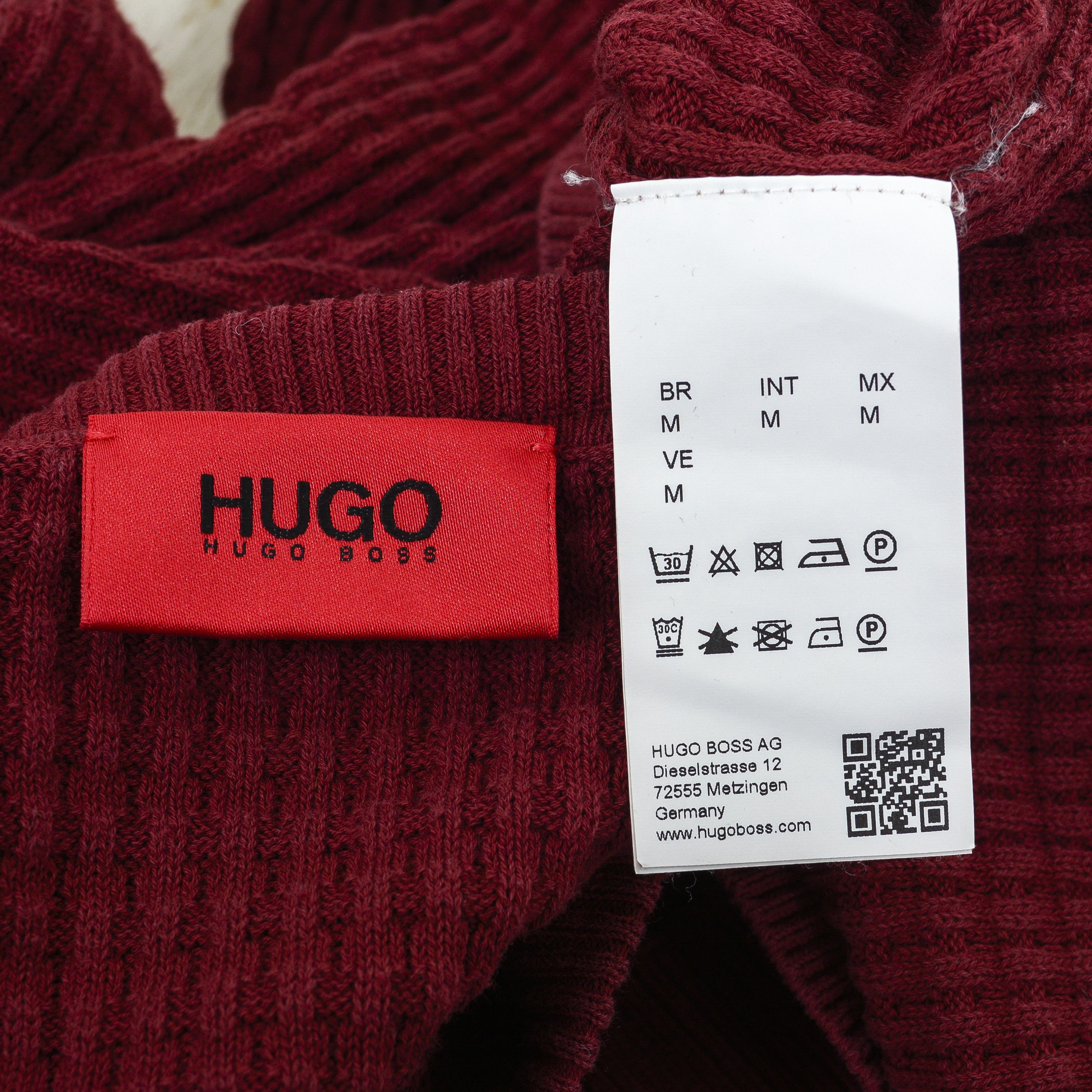 Hugo Boss Men Waffle Knit Cotton Sweater Red Label Pullover Jumper Top Size US M / EU 48-50 / 2 - 5 Thumbnail