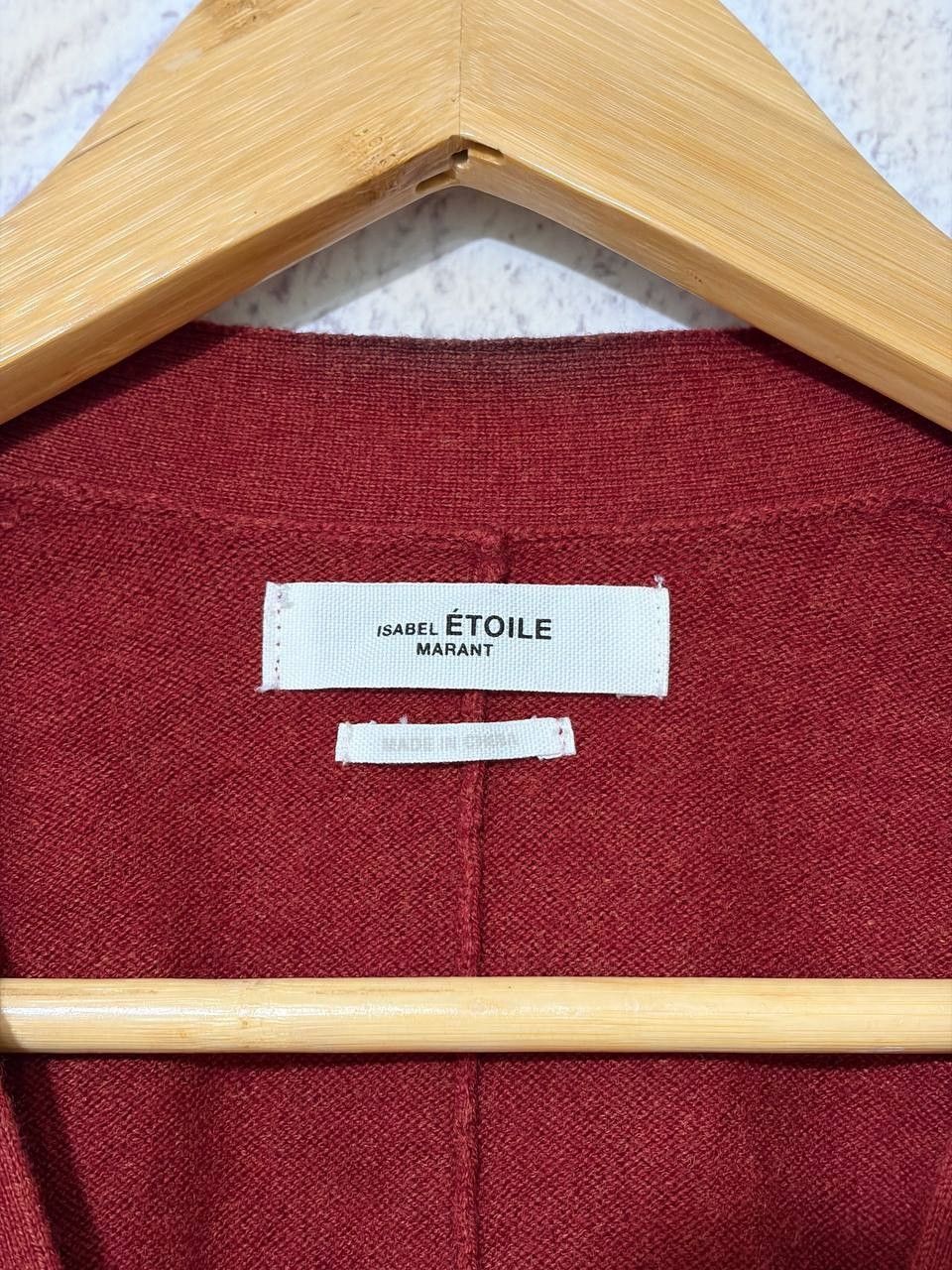 Isabel Marant Etoile Isabel Marant Etoile V-Neck Burgundy Cardigan Size S / US 4 / IT 40 - 6 Thumbnail