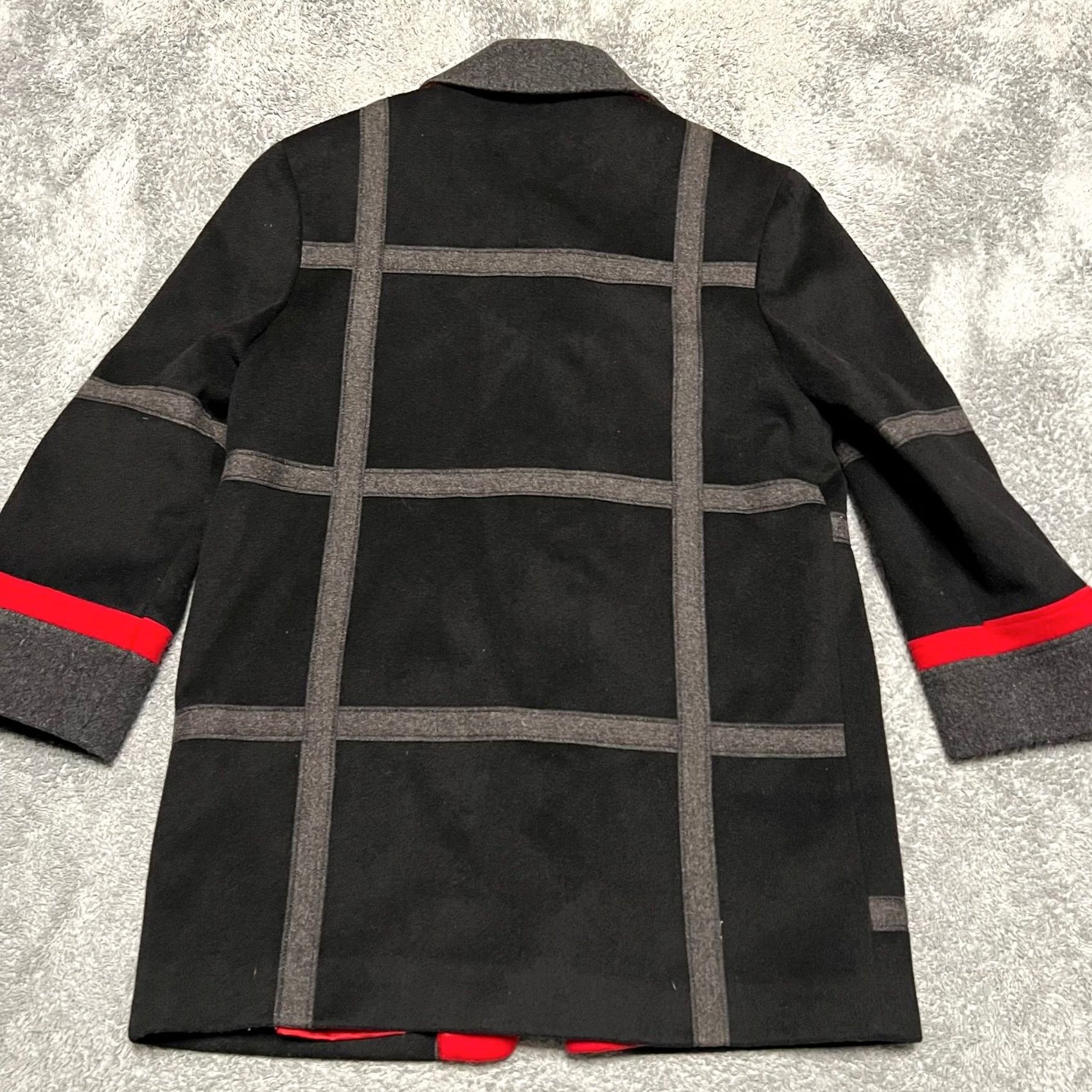 Vintage VINTAGE Loring Coat Womens Large Black Wool Overcoat Size L / US 10 / IT 46 - 3 Thumbnail