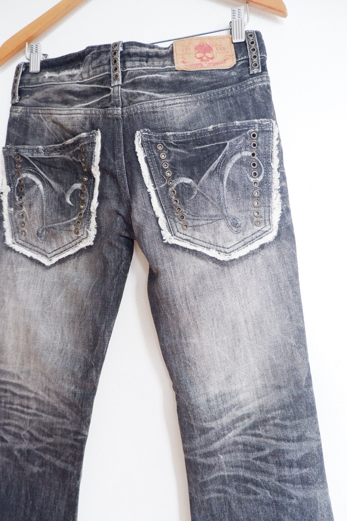 Tornado Mart Vintage Lagust Glitter Flare Jeans- Vkei Style Size US 28 / EU 44 - 3 Thumbnail