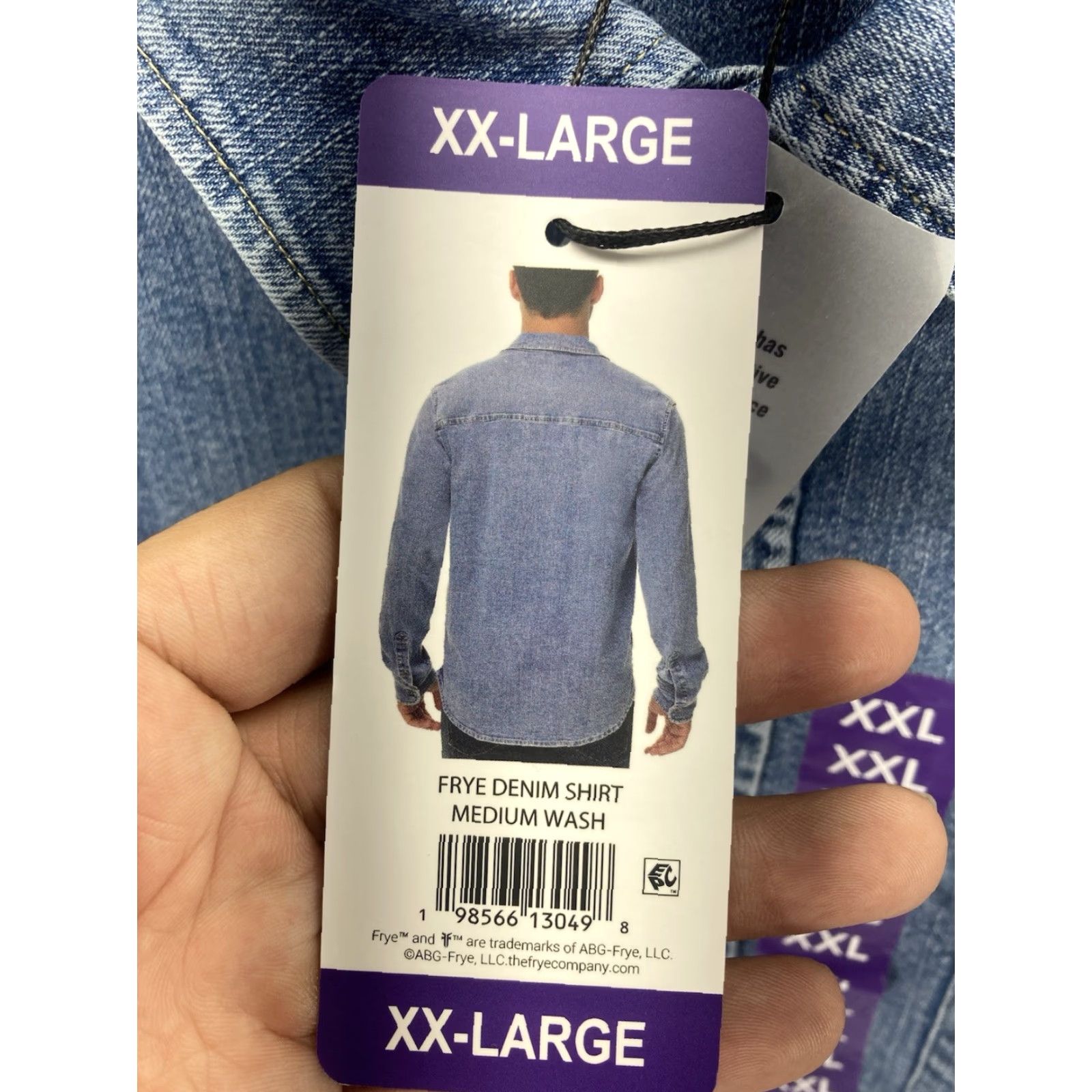 Frye Frye Denim Shirt Men 2XL Blue Button Long Sleeve Stretch Medium Wash NWT Shirt Shirt Size US XXL / EU 58 / 5 - 6 Thumbnail