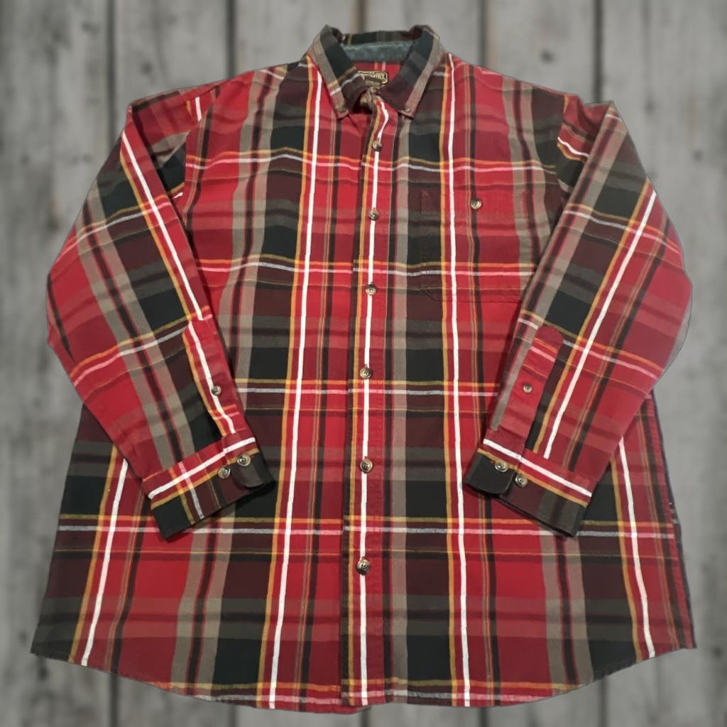 Vintage CE Schmidt Workwear Shirt Mens Large Plaid Pocket Button Down Collared Size US L / EU 52-54 / 3 - 1 Thumbnail