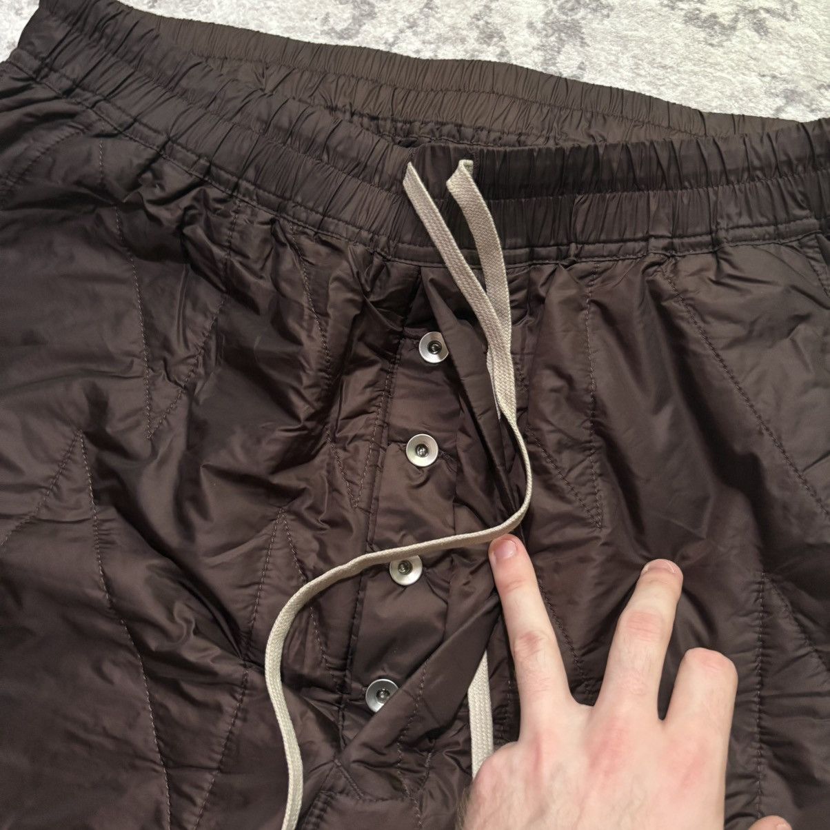 Rick Owens Drkshdw Rick Owens DRKSHDW Down Padded Quilted Drop Crotch Pants | M Size US 30 / EU 46 - 3 Thumbnail