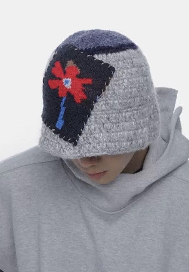 Japanese Brand Outdoor retro floral knitted tulip hat bucket hat Size ONE SIZE - 2 Thumbnail