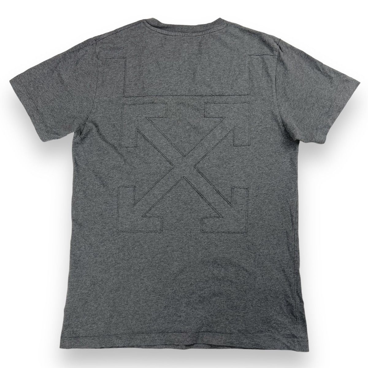 Off-White Off-White Grey Cutout Arrows T Shirt Size US L / EU 52-54 / 3 - 3 Thumbnail
