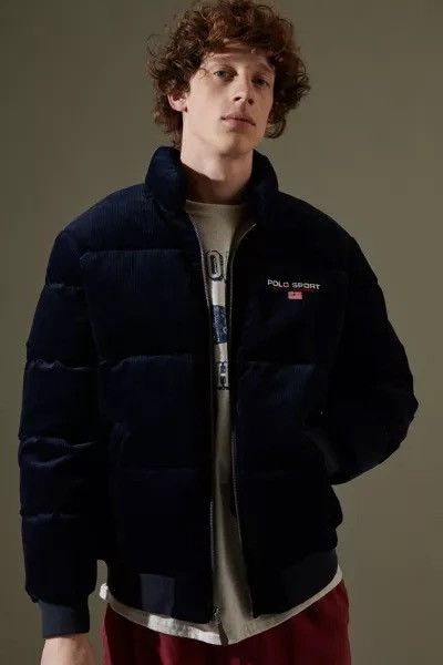 Polo Ralph Lauren Polo RL Navy corduroy down jacket Size US S / EU 44-46 / 1 - 1 Thumbnail