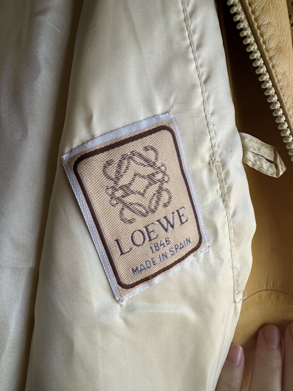Loewe Rare Vintage LOEWE Bomber Jacket-Mustard Yellow Napa Leather Size US L / EU 52-54 / 3 - 3 Thumbnail