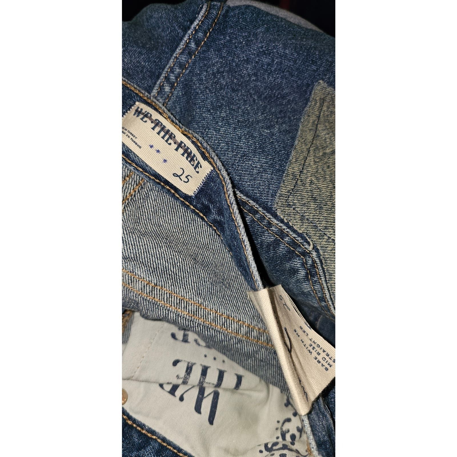 Free People New FREE PEOPLE We The Free Bare With Me Jeans $298 SIZE 25 Size 25" / US 0 / IT 36 - 6 Thumbnail