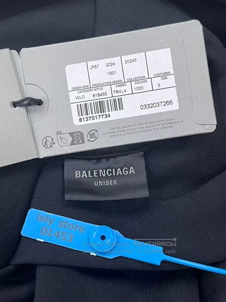 Balenciaga Balenciaga Letter Printed Hooded Short Sweatshirt Size US L / EU 52-54 / 3 - 5 Thumbnail