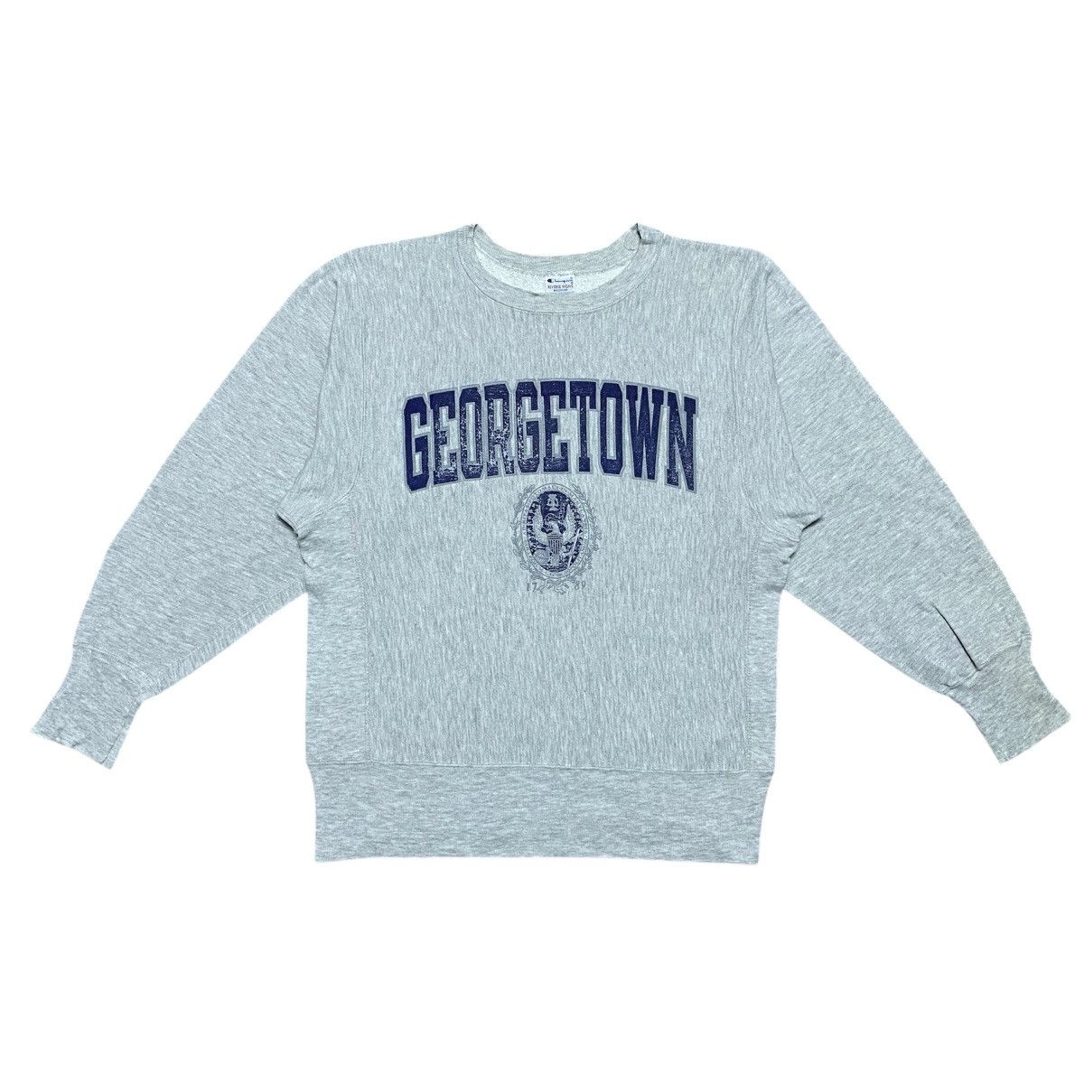 Champion Rare‼️🔥Vintage Distress Champion Reverse Weave Sweatshirt Size US M / EU 48-50 / 2 - 1 Thumbnail