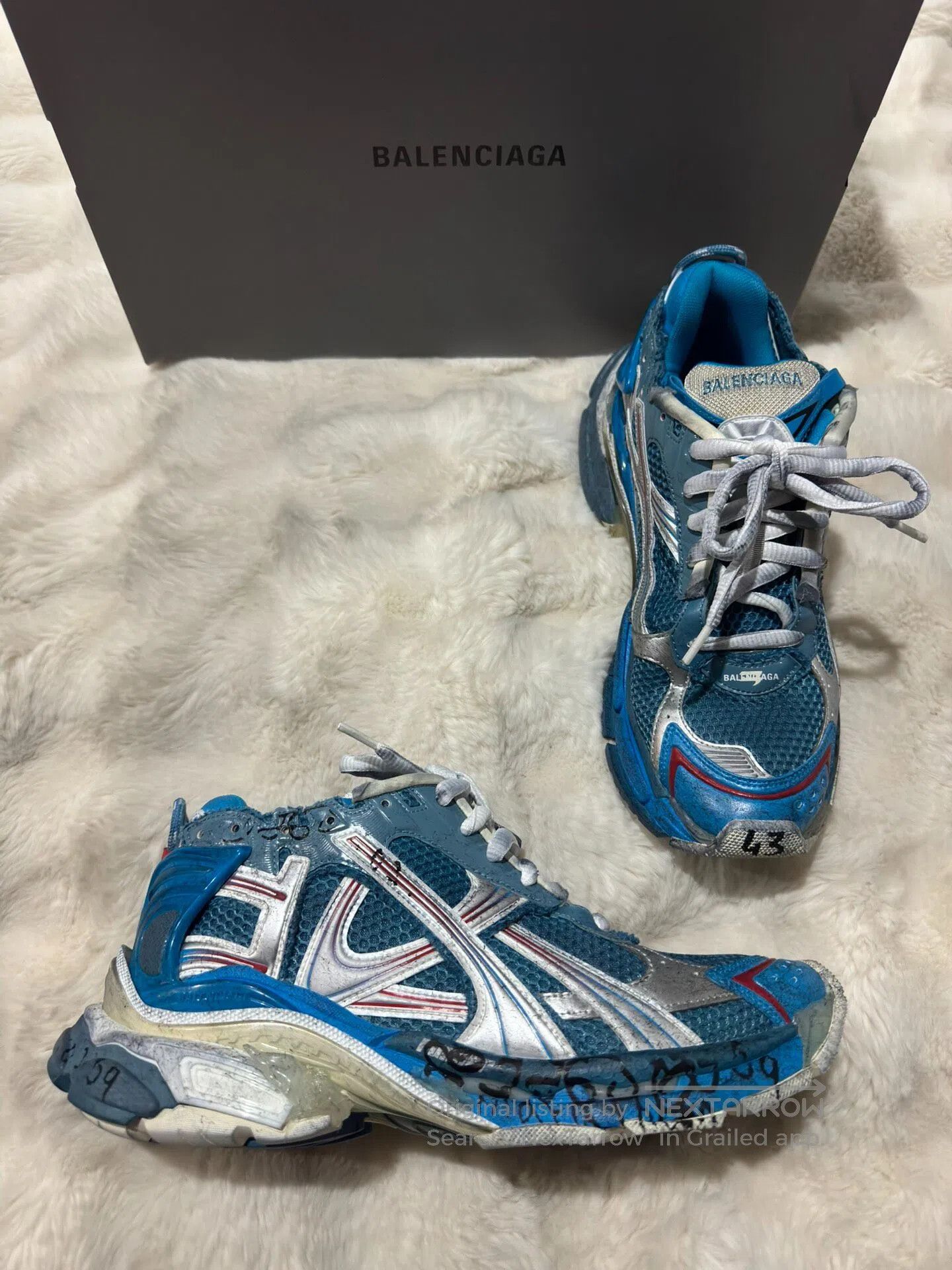 Balenciaga Balenciaga Splatter Painted Runner Dad Shoes| Size US 10 / EU 43 - 1 Thumbnail