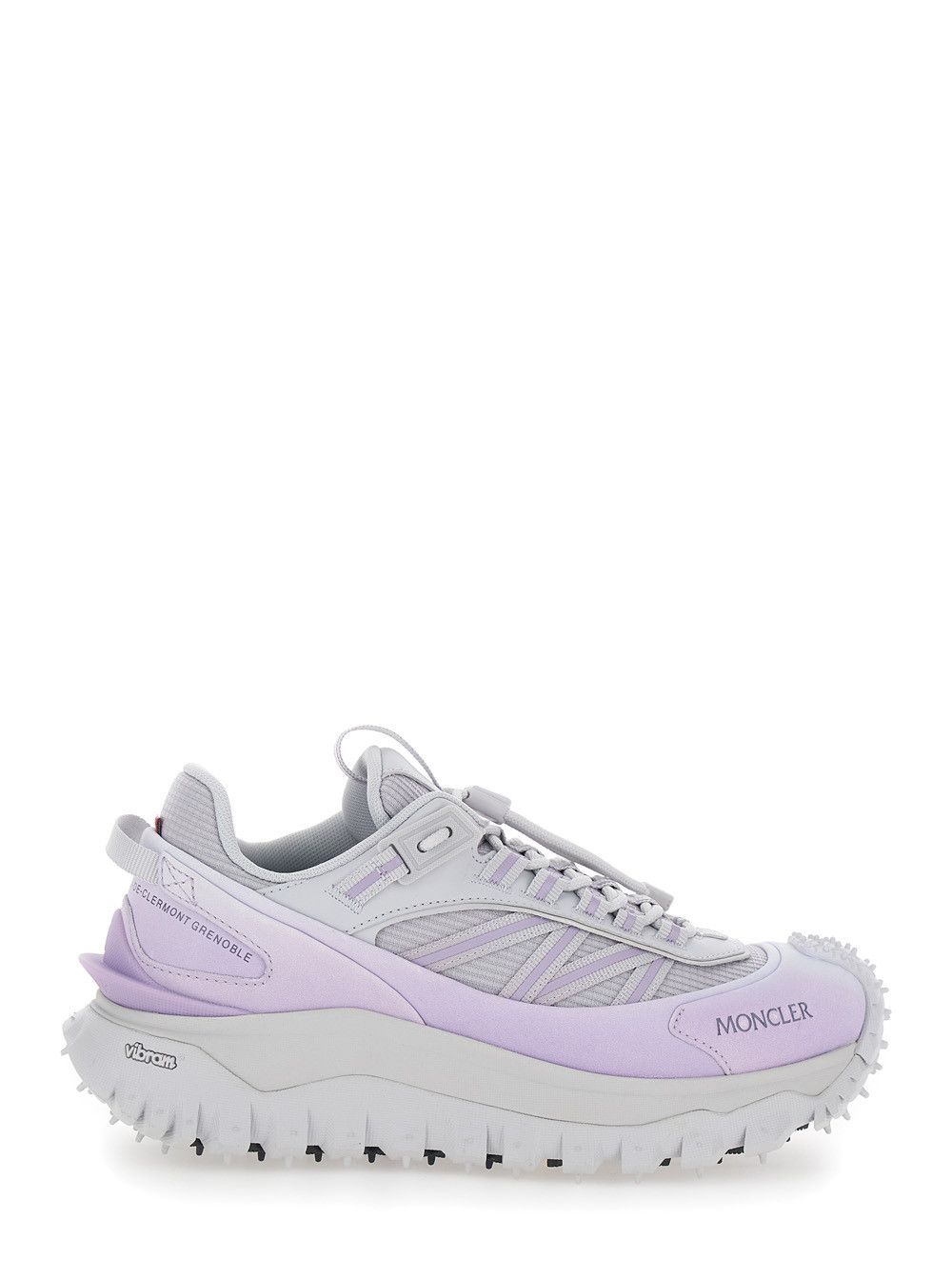 Moncler 'Trailgrip' Gray Sneaker with Logo Detail on the Front and Chunky Sole in Leather for Women Size US 8.5 / IT 38.5 - 1 Thumbnail
