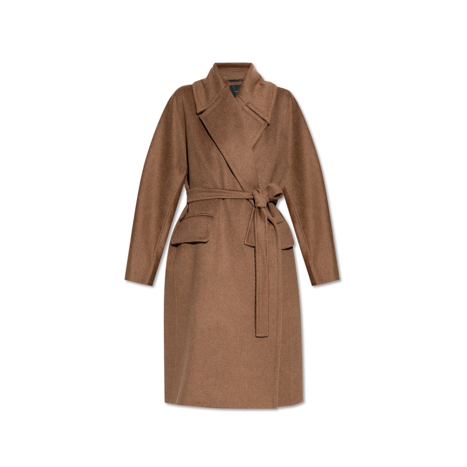 MAX MARA Attuale Brown Cashmere Long Belted Coat New & Authe