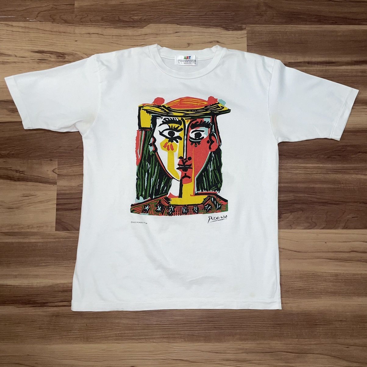 Vintage Picasso 90s Vintage T-Shirt Size US M / EU 48-50 / 2 - 1 Thumbnail
