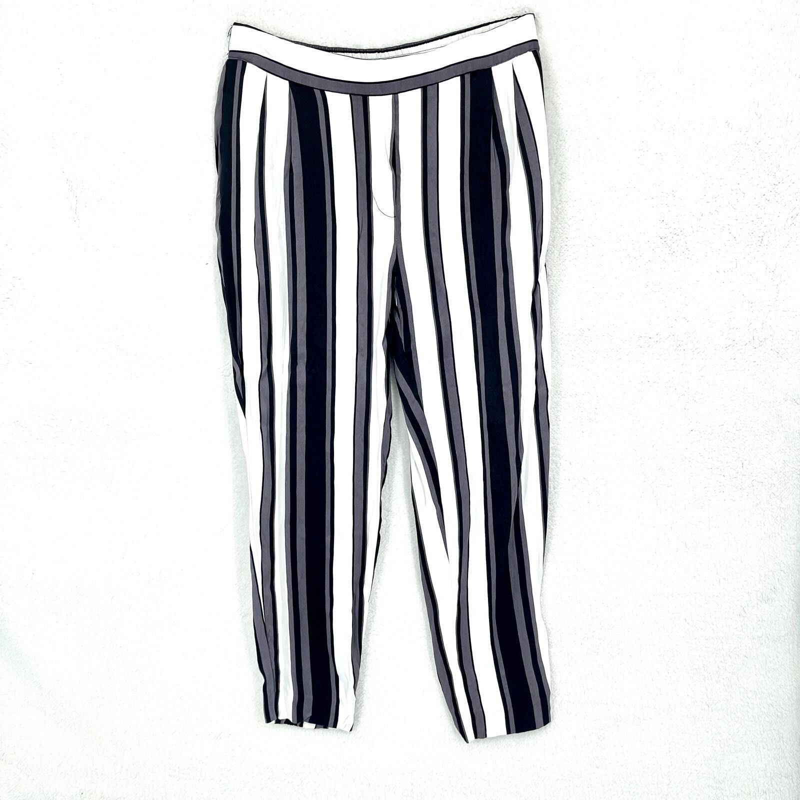 Zara Zara Stripe White High Waisted Pull On Jogger Size Medium Size 30" / US 8 / IT 44 - 1 Thumbnail