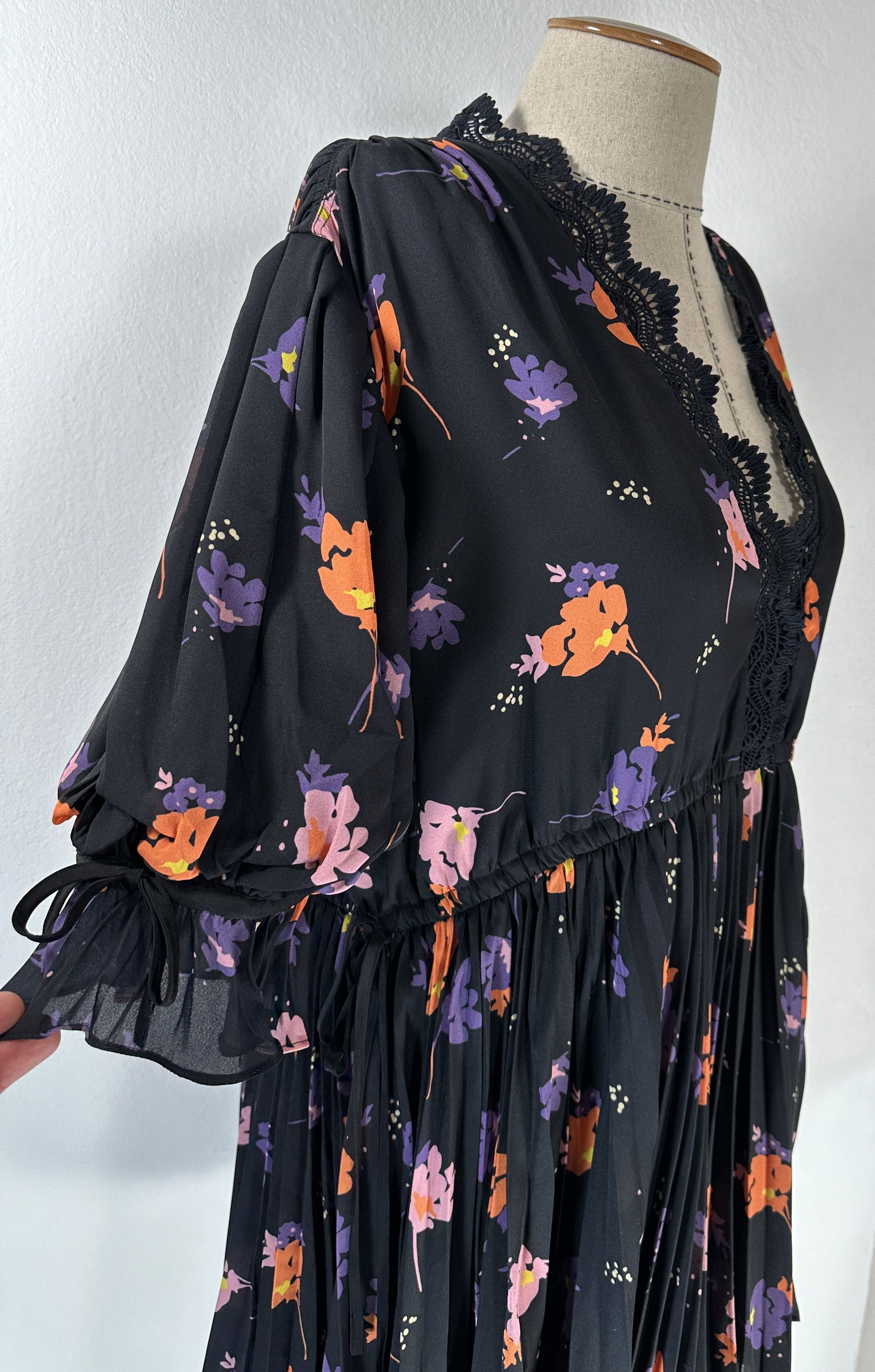 Self-Portrait Midi Dress Floral Size M / US 6-8 / IT 42-44 - 3 Thumbnail