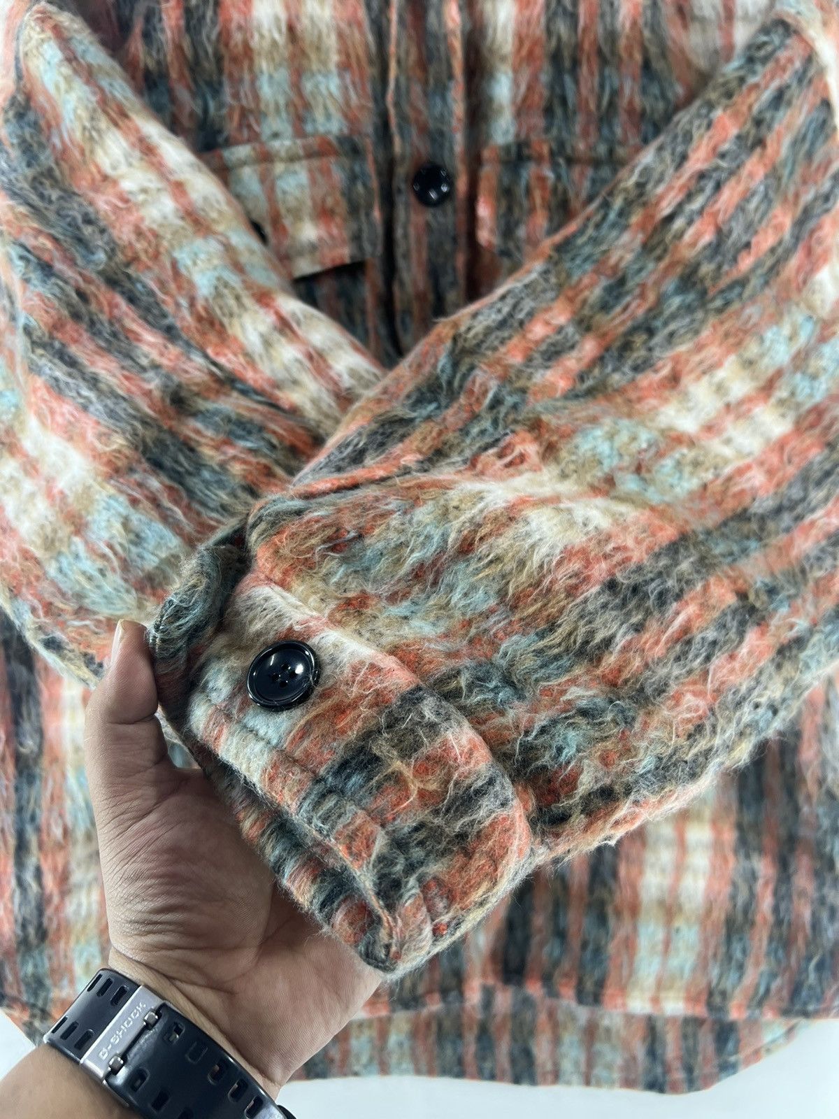 Japanese Brand Vintage Rare Design Mohair Button ups jacket Size US XXL / EU 58 / 5 - 8 Thumbnail