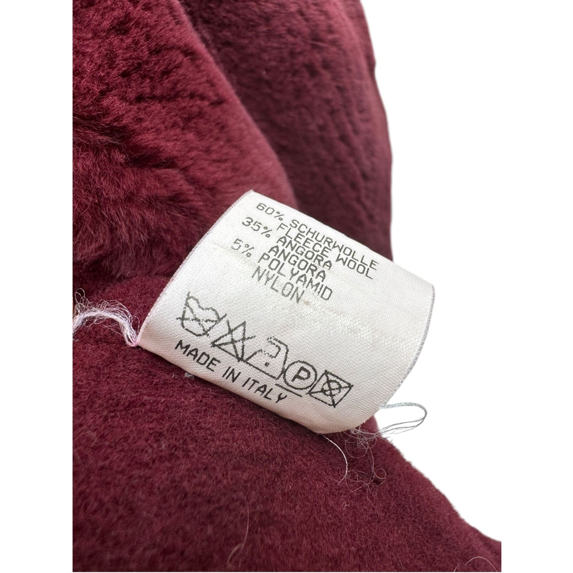 Jil Sander 2100€ Elegant Burgundy Wool Coat Size M / US 6-8 / IT 42-44 - 7 Thumbnail