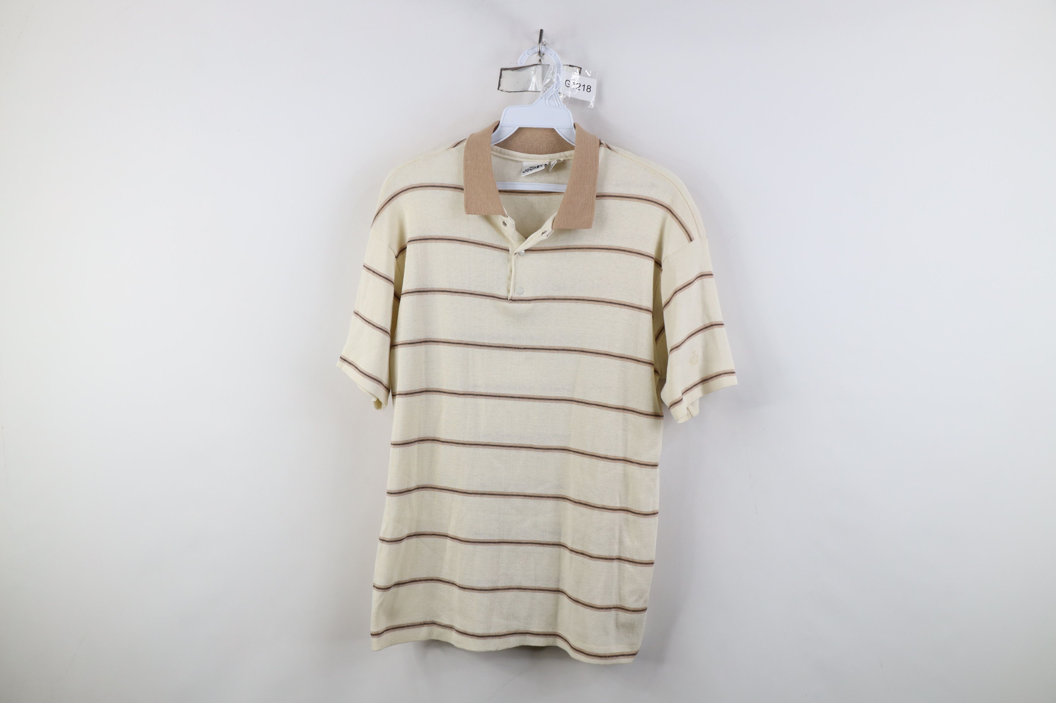 Vintage Vintage 70s Streetwear Thermal Knit Golf Polo Shirt USA Size US L / EU 52-54 / 3 - 1 Thumbnail