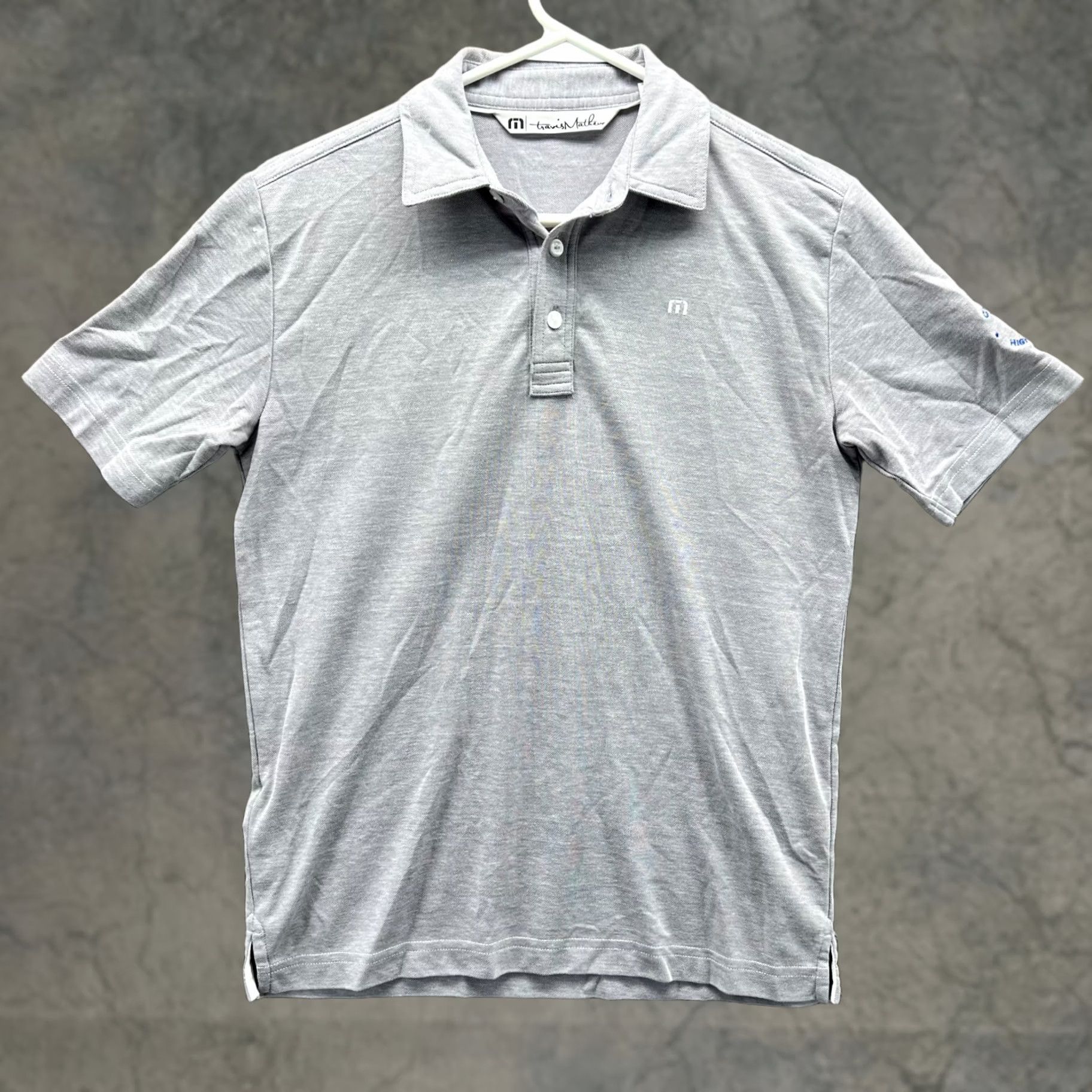 TravisMathew Travis Mathew Polo Shirt Mens Medium Gray Pinstriped Golf Chicago Highlands Size US M / EU 48-50 / 2 - 1 Thumbnail
