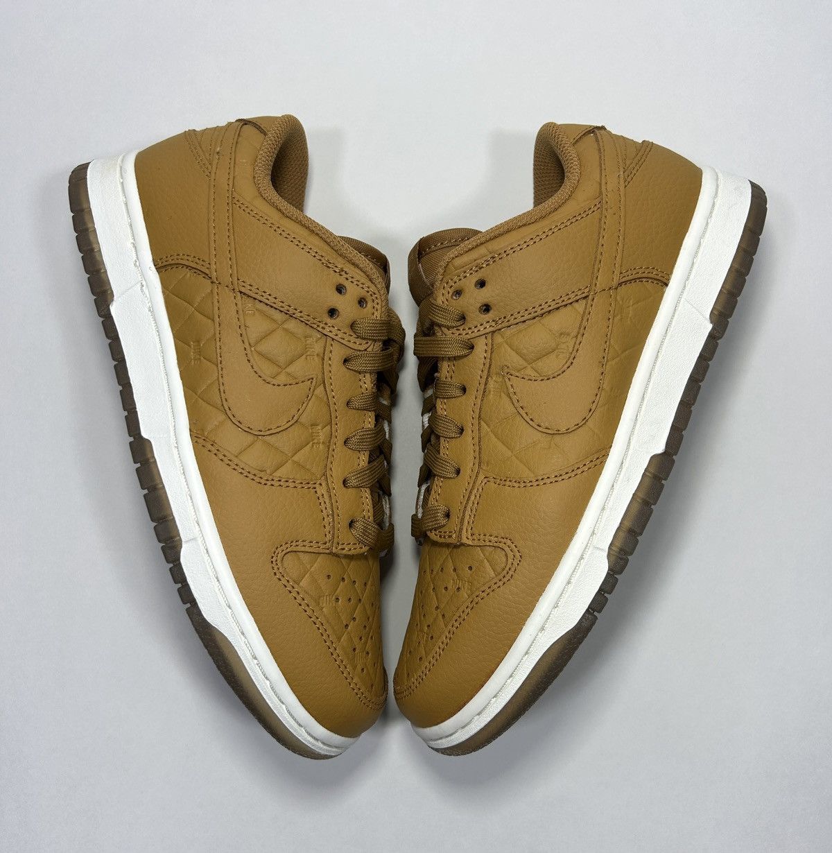 Nike Nike Dunk Low ‘Quilted Wheat’ (DX3374 700) Shoes Size: 7 W Size US 7 / IT 37 - 2 Thumbnail