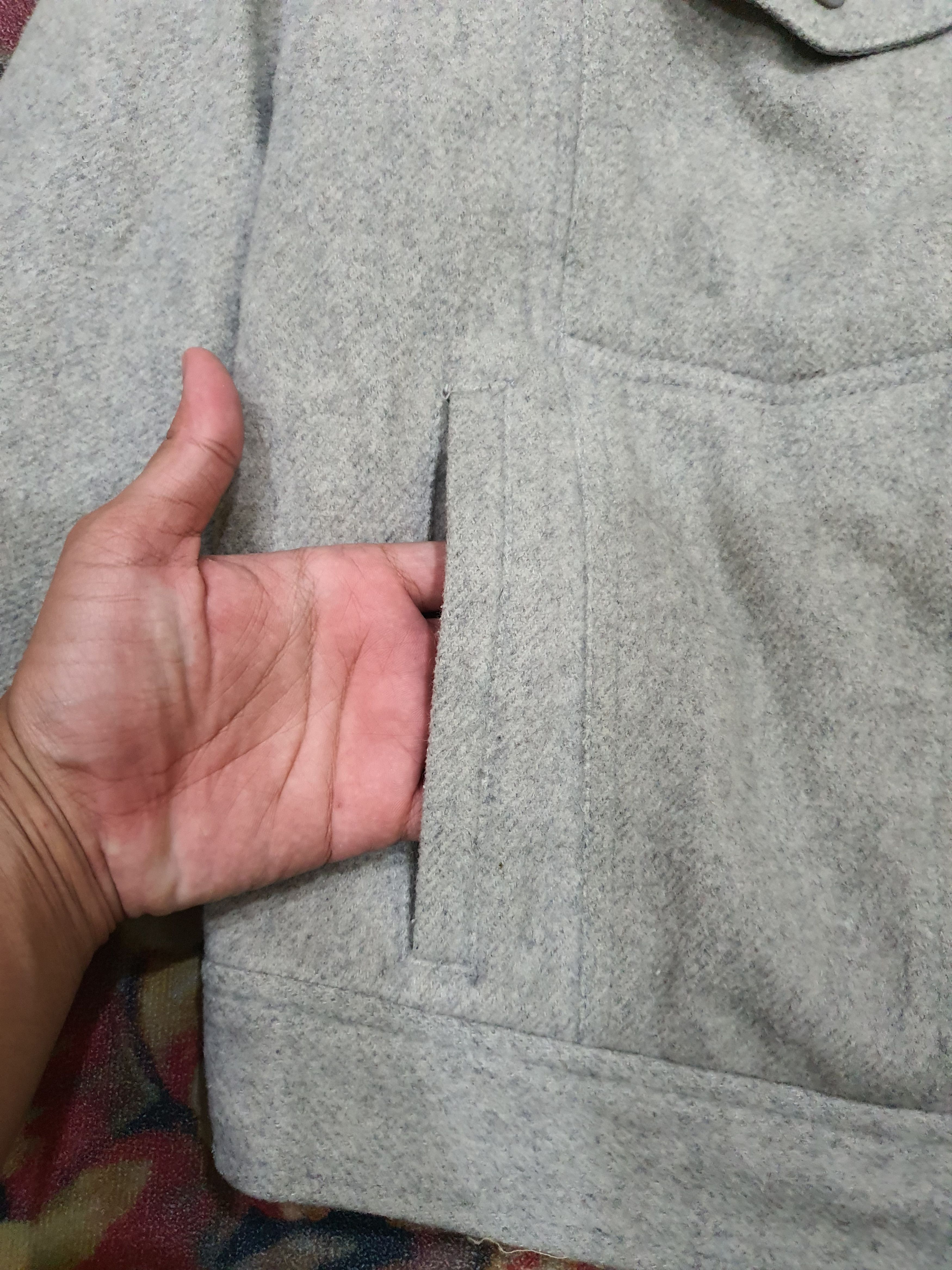 Gap Gap grey felted trucker jacket Size US L / EU 52-54 / 3 - 6 Thumbnail