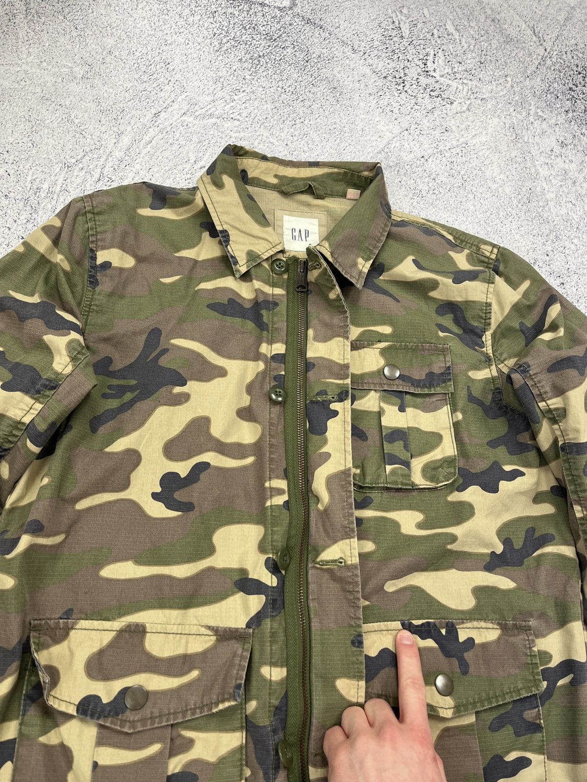 Gap Vintage 00’s Y2k GAP Camo Men’s Field Jacket Japanese Rare Size US M / EU 48-50 / 2 - 7 Thumbnail