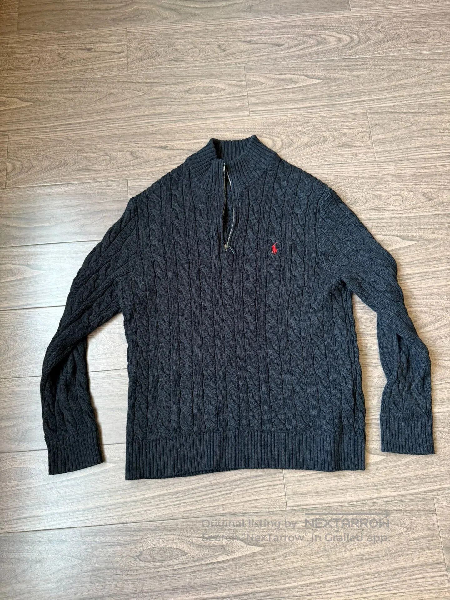 Polo Ralph Lauren Ralph Lauren Black Knit Zip-Up Sweater. Size US XL / EU 56 / 4 - 1 Thumbnail