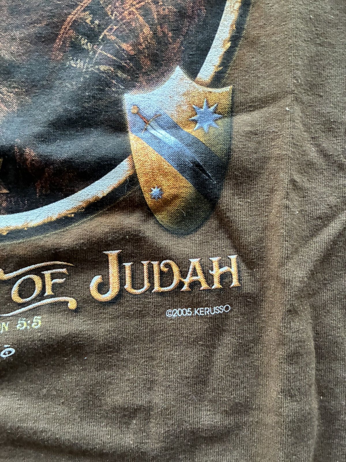 Vintage Vintage y2k Jesus Lion graphic tee shirt Size US XL / EU 56 / 4 - 3 Thumbnail