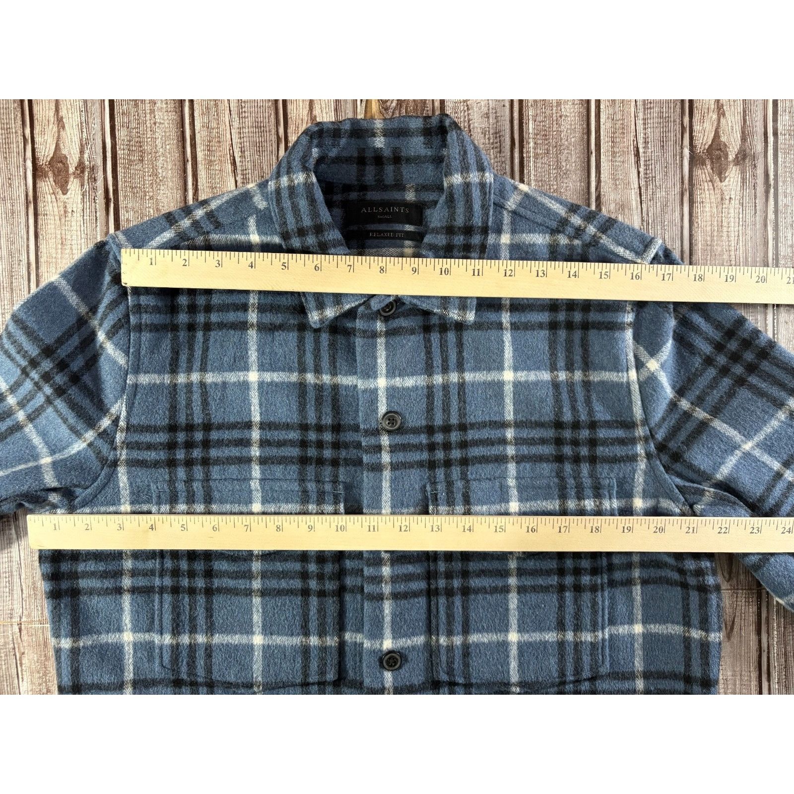 Allsaints AllSaints Berthold wool blend Plaid Flannel overshirt sz S N Size US S / EU 44-46 / 1 - 7 Thumbnail