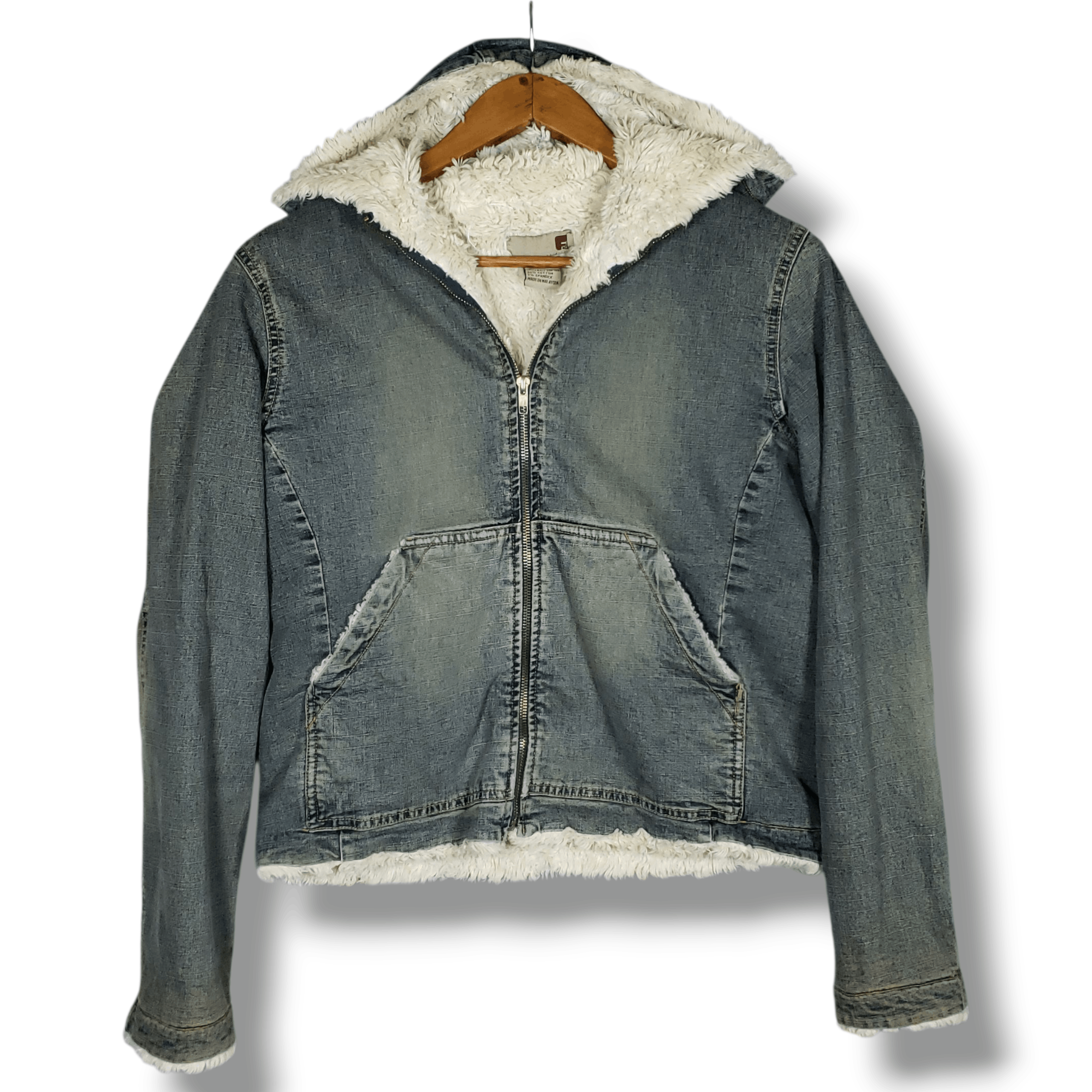Other Women's M Vintage Sherpa Trucker Jacket Retro Y2K Size M / US 6-8 / IT 42-44 - 1 Thumbnail