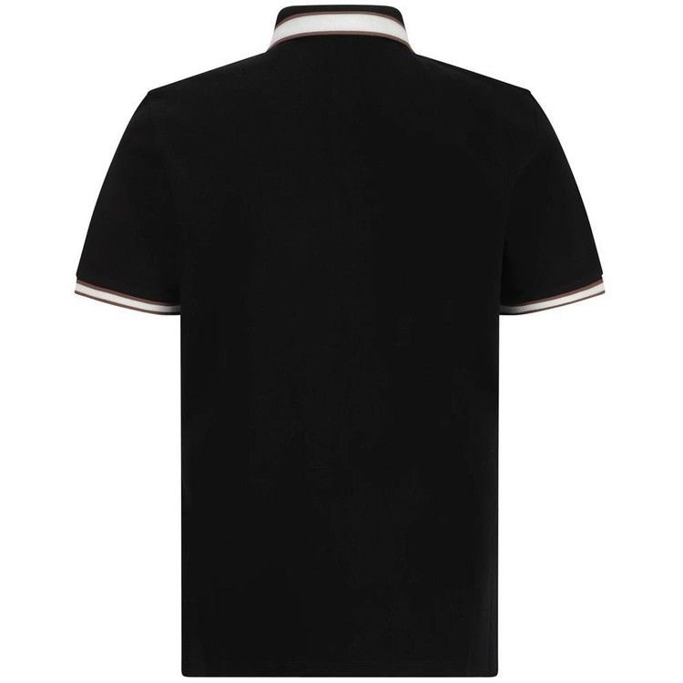 Moncler o1s22i1n1124 Striped Polo Shirt in Black Size US S / EU 44-46 / 1 - 2 Thumbnail