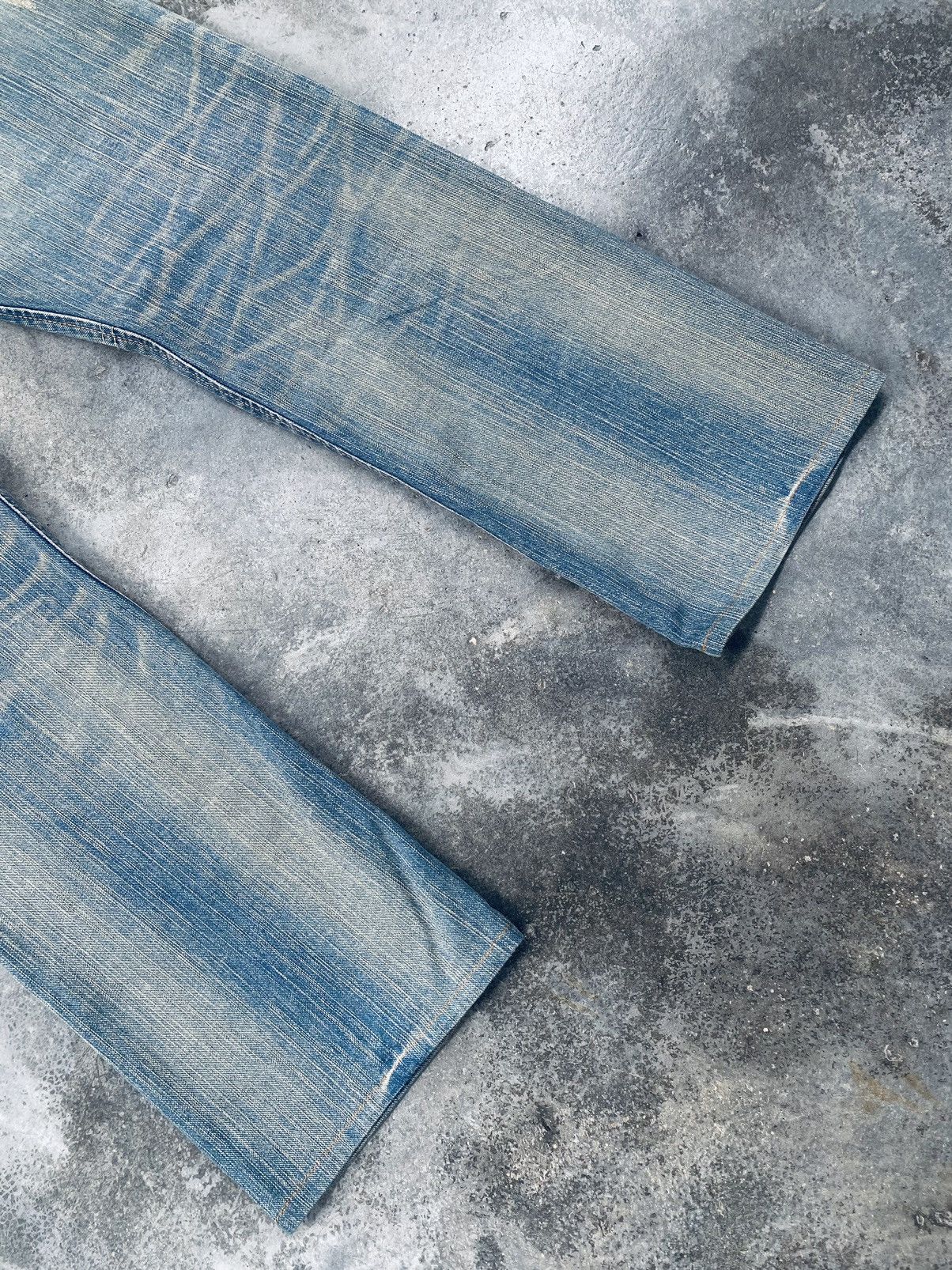 Vintage Edwin Xu Flare Distressed Denim Pants