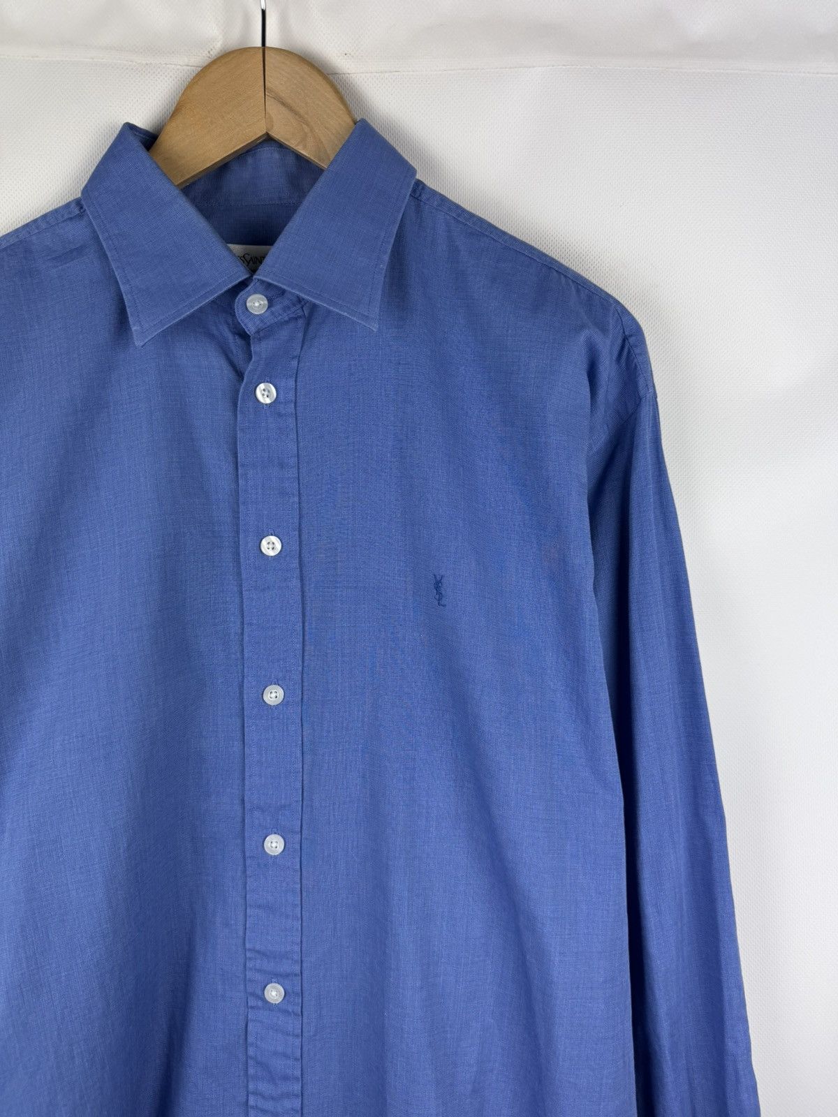 Yves Saint Laurent VTG 90s Yves Saint Laurent Men’s Long Sleeve Button Up Shirt Size US XL / EU 56 / 4 - 5 Thumbnail