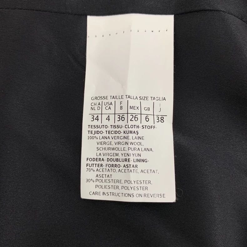 Max Mara Max Mara Black rock wool single-breasted long-sleeved coat Size S / US 4 / IT 40 - 7 Thumbnail