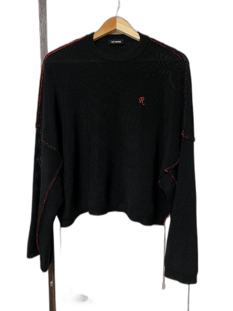 Raf Simons raf simons black knit sweater for men Size US S / EU 44-46 / 1 - 1 Thumbnail