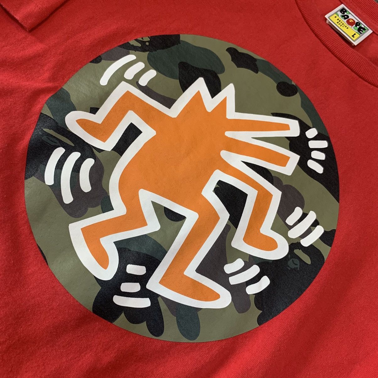 Bape × Keith Haring A Bathing Ape BAPE x Keith Haring T-Shirt Size US L / EU 52-54 / 3 - 3 Thumbnail