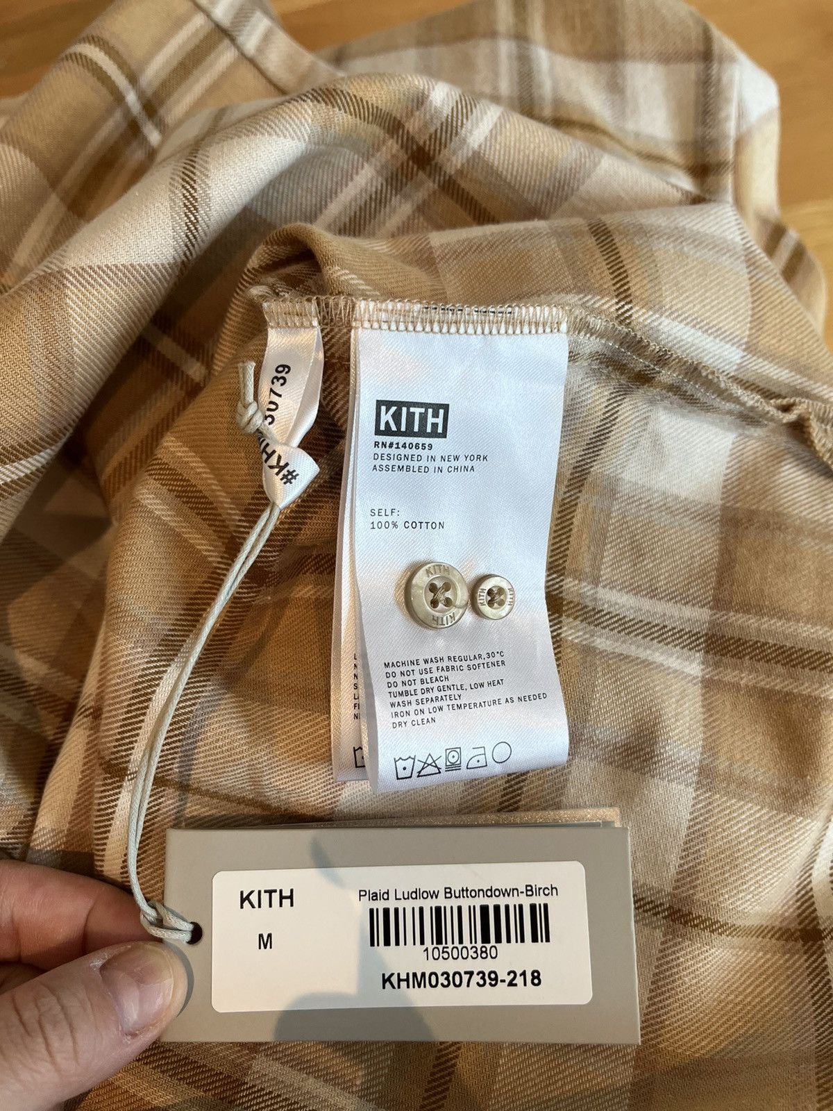 Kith Kith Plaid Ludlow Birch Tan Buttondown LS Size US M / EU 48-50 / 2 - 4 Thumbnail